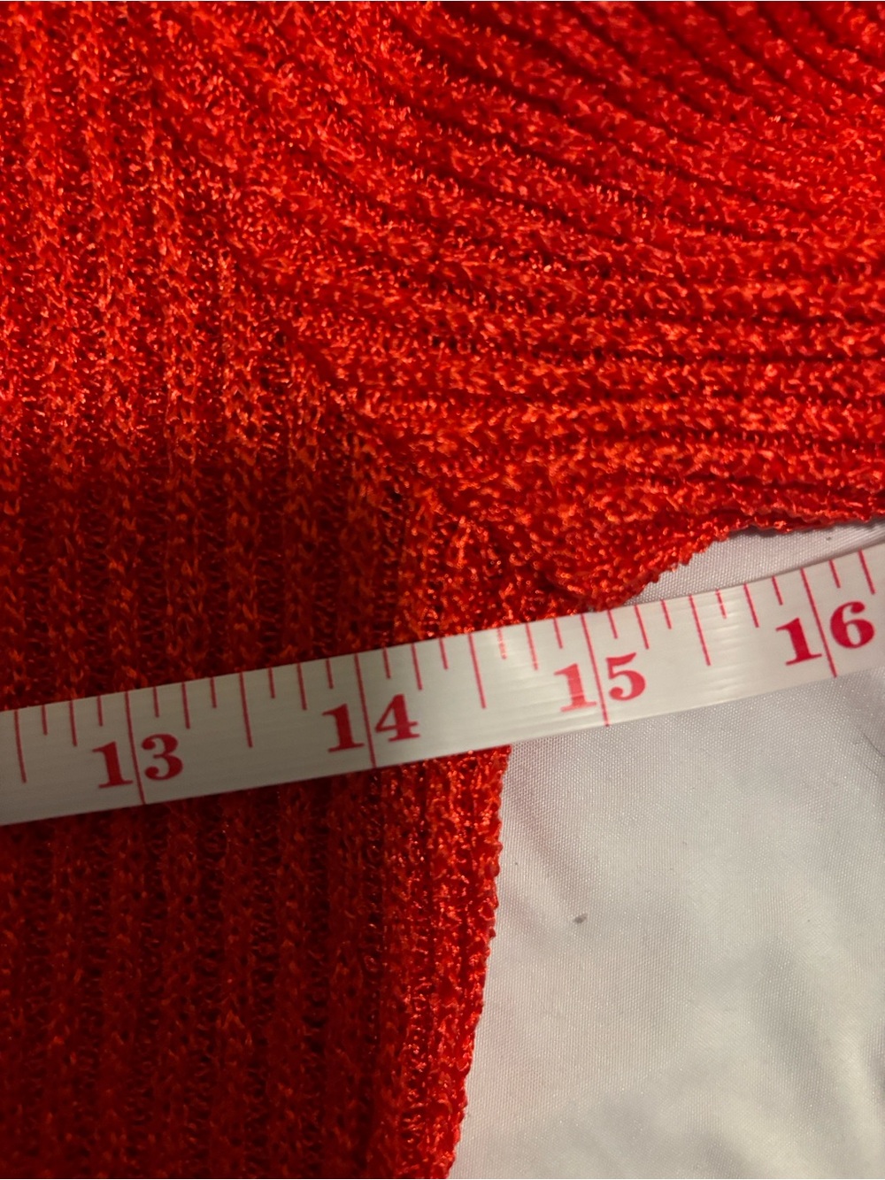 Vintage 1970s Red Maxi Dress with Crochet Trim - Picture 10 of 13